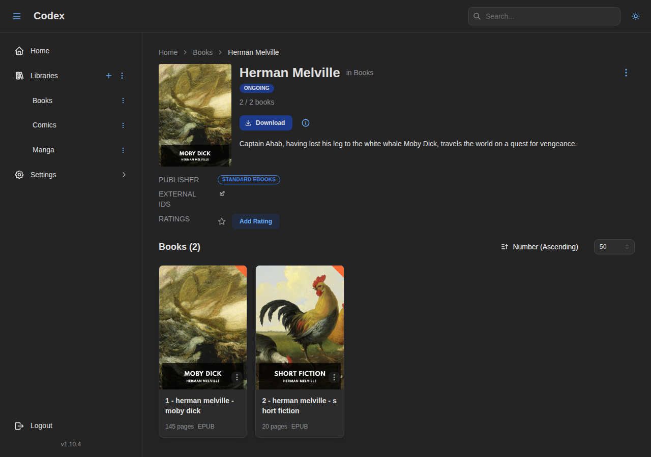 Series Details Page